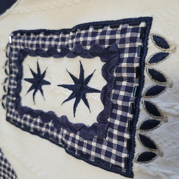 Alfred Dunner Women Cardigan Sweater Size 1X Embroidered - Picture 3 of 7